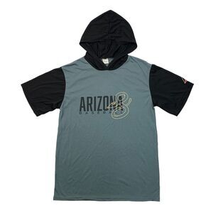 Arizona Diamondbacks Shirt Mens M Medium Black Slate Blue Hooded Baseball Tee